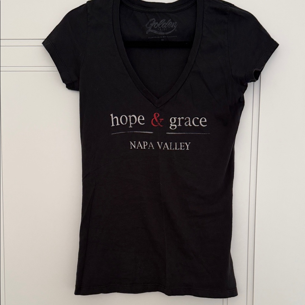 Black V-Neck Women Top